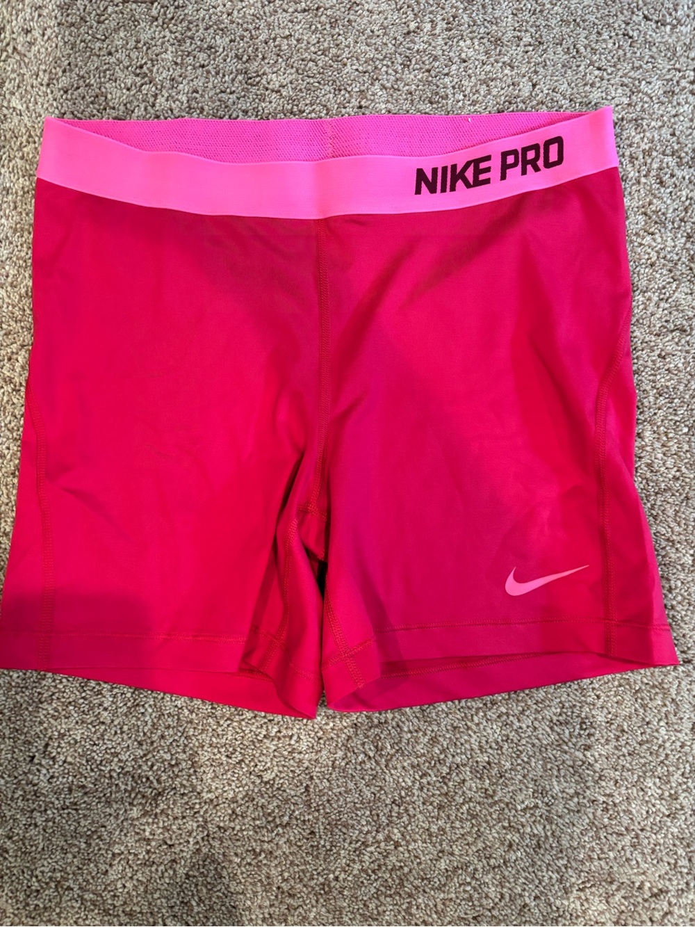 Nike Pro Women's Bright Pink Bike Shorts